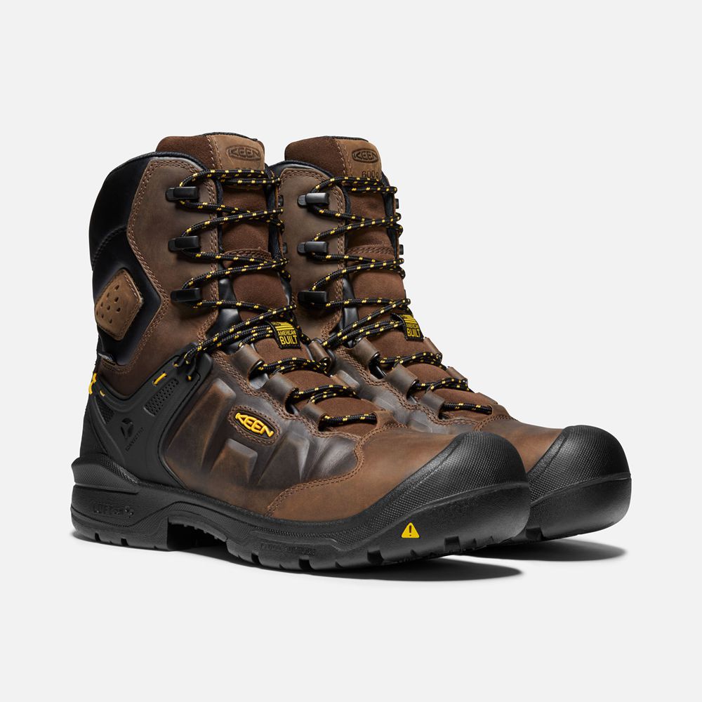 Keen Laarzen Heren Bruin - Dover 8\" Insulated Waterproof (Carbon-Fiber Toe) - 36512-JEST